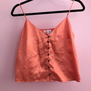 Peach/Orange Women's Button Up Cami